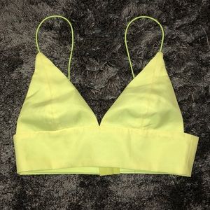 Neon yellow crop top